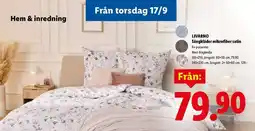 Lidl LIVARNO Sängkläder mikrofiber satin erbjuda
