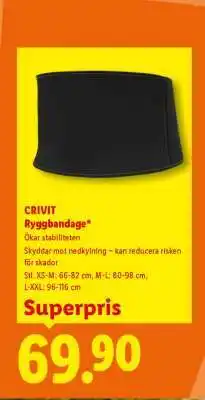 Lidl CRIVIT Ryggbandage erbjuda