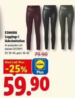 Lidl ESMARA Leggings i läderimitation erbjuda