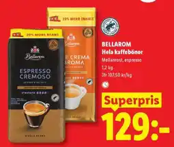 Lidl BELLAROM Hela kaffebönor erbjuda
