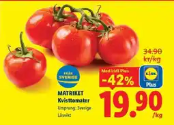 Lidl Matriket Kvisttomater erbjuda