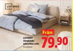 Lidl LIVARNO Sängkläder mikrofiber satin erbjuda