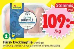 ICA Supermarket Kronfågel kycklingbröstfilé erbjuda
