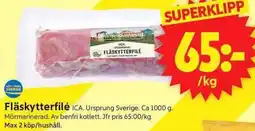 ICA Supermarket Ica fläskytterfile erbjuda