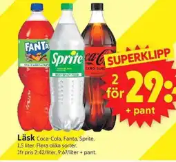 ICA Supermarket Coca-Cola, Fanta, Sprite erbjuda