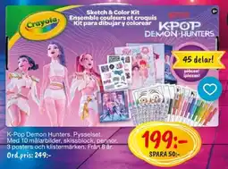 Leklust Crayola Sketch & Color Kit K-Pop Demon Hunters erbjuda