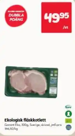 Hemköp Garant ekologisk fläskkotlett erbjuda
