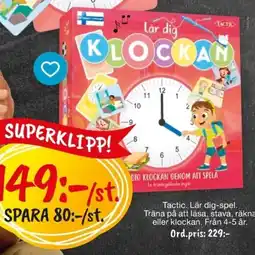 Leklust Tactic Lär dig klockan erbjuda