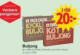 Matöppet Garant buljong erbjuda