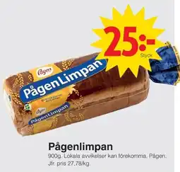 Matöppet Pågen limpan erbjuda