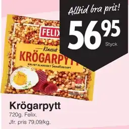 Matöppet Felix Krögarpytt erbjuda