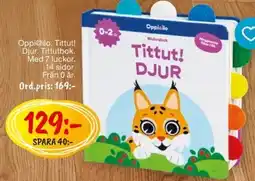 Leklust Oppi@ilo Tittut! Djur erbjuda