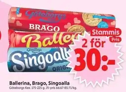 ICA Supermarket Göteborgs Kex Ballerina, Brago, Singoalla erbjuda