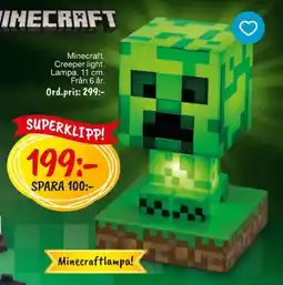 Leklust Minecraft creeper light erbjuda