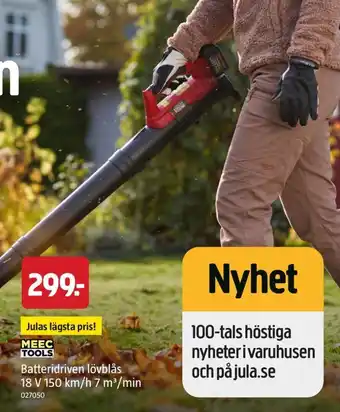 Meec Tools batteridriven lövblås