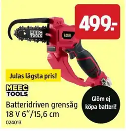 Jula Meec tools batteridriven grensåg erbjuda