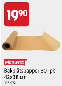 Jula Menuett bakplåtspapper erbjuda