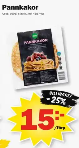 Pekås Coop pannkakor erbjuda