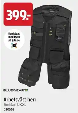 Jula Bluewear arbetsväst herr erbjuda