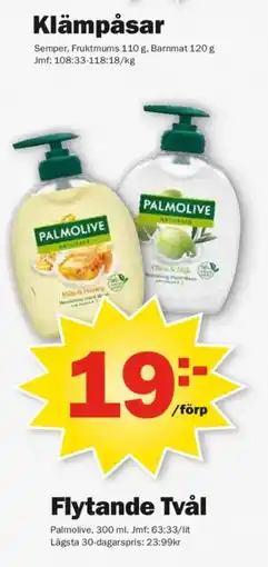 Pekås Palmolive flytande tvål erbjuda