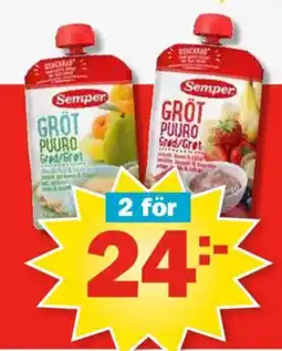 Pekås Semper gröt puuro erbjuda