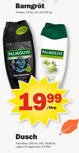 Pekås Palmolive dusch erbjuda
