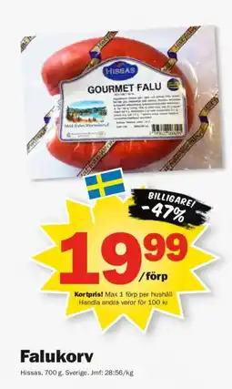 Pekås Hissas Falukorv erbjuda
