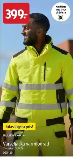Jula Bluewear varseljacka varmfodrad erbjuda