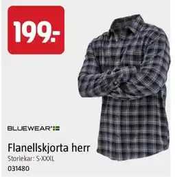 Jula Bluewear flanellskjorta herr erbjuda