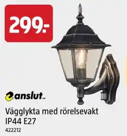 Jula anslut vägglykta med rörelsevakt erbjuda