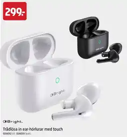 Jula OBright trådlösa in ear-hörlurar med touch erbjuda
