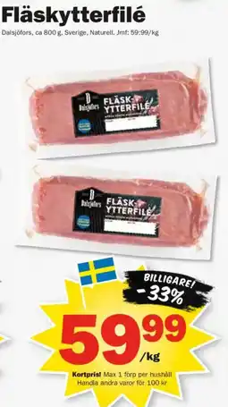 Pekås Dalsjöfors fläskytterfilé erbjuda
