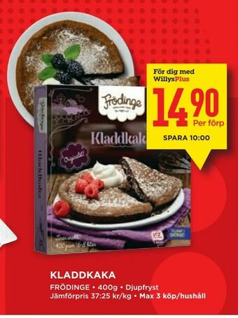 Willys Kladdkaka erbjuda