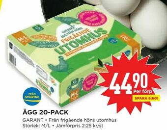 Willys Ägg 20-pack erbjuda