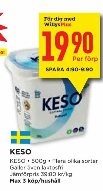 Willys Keso erbjuda