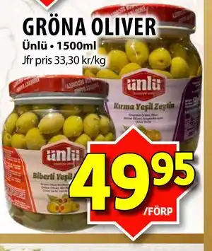 Matvärlden Tensta GRÖNA OLIVER erbjuda