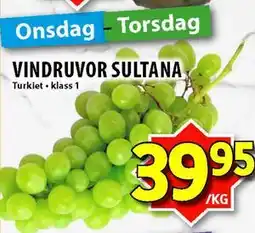 Matvärlden Tensta VINDRUVOR SULTANA erbjuda