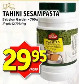 Matvärlden Tensta TAHINI SESAMPASTA erbjuda