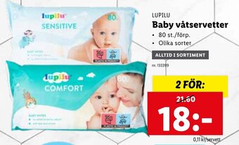 Lidl Lupilu Baby våtservetter erbjuda