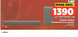 Power LG 2.1-kanals soundbar erbjuda
