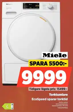 Power Miele Torktumlare EcoSpeed sparar torktid erbjuda