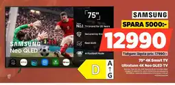 Power Samsung 75" 4K Smart TV Ultratunn 4K Neo QLED TV erbjuda