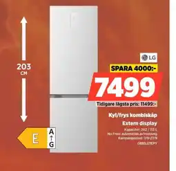 Power Lg kyl/frys kombiskåp erbjuda