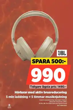 Power Jbl hörlurar med aktiv brusreducering erbjuda