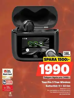 Power JBL Tour Pro 3 True Wireless erbjuda