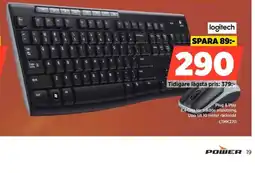 Power Logitech tangentbord och mus erbjuda