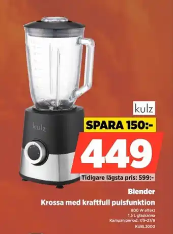 Power kulz blender erbjuda