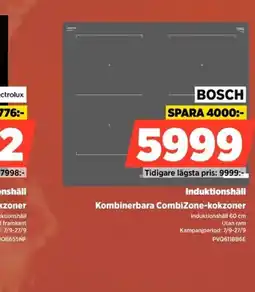Power Bosch induktionshäll kombinerbara combizone-kokzoner erbjuda