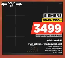 Power Siemens induktionshäll erbjuda