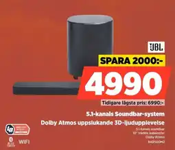 Power Jbl 5.1-kanals soundbar-system erbjuda